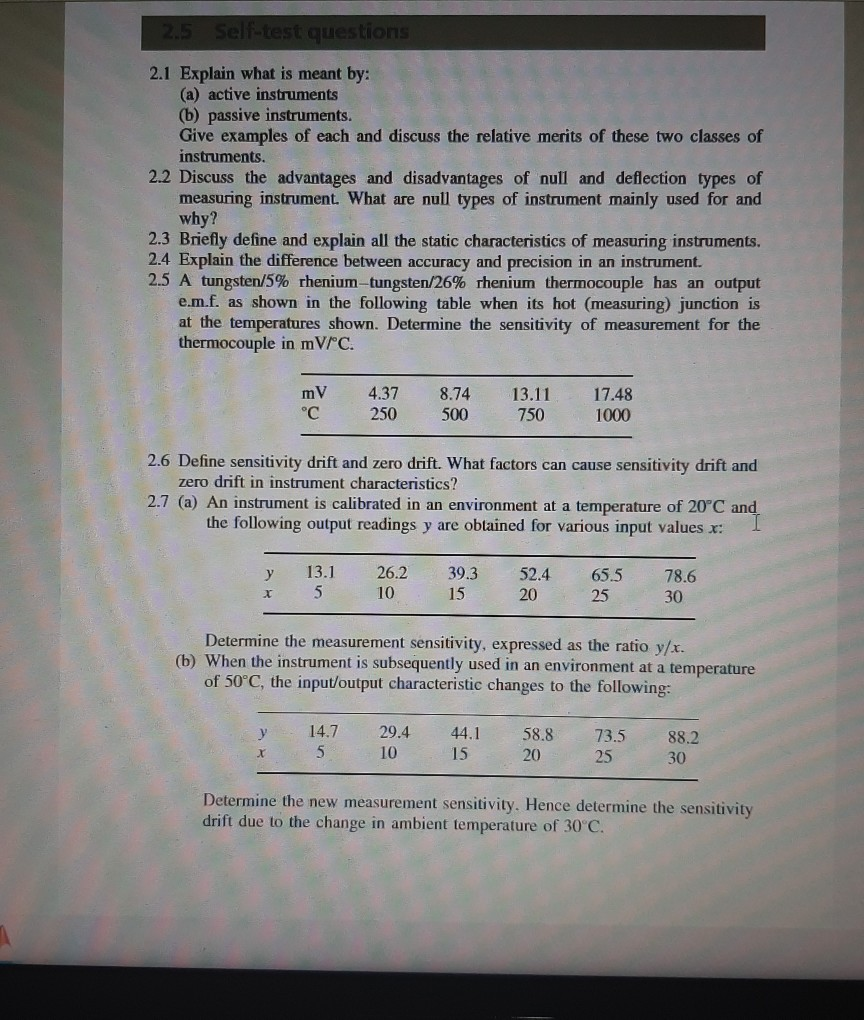 Solved 2 1 Explain What Is Meant By a Active Instruments Chegg