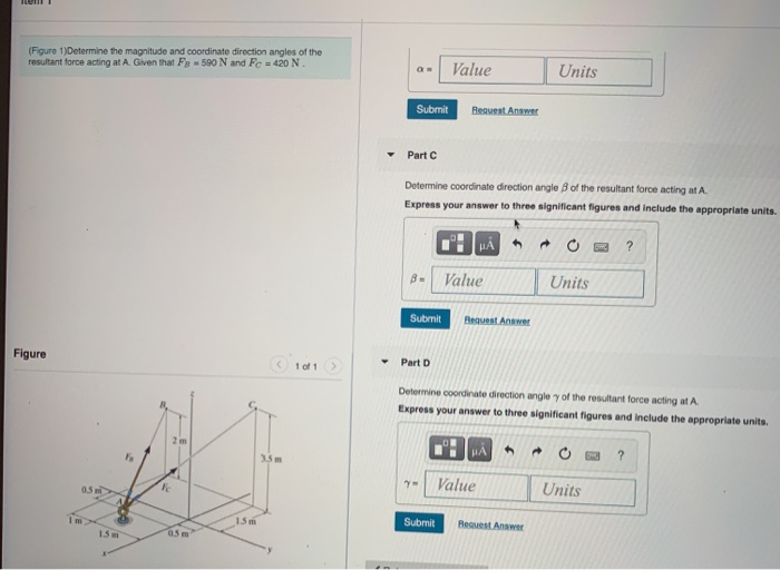 Solved (Figure 1)Determine The Magnitude And Coordinate | Chegg.com