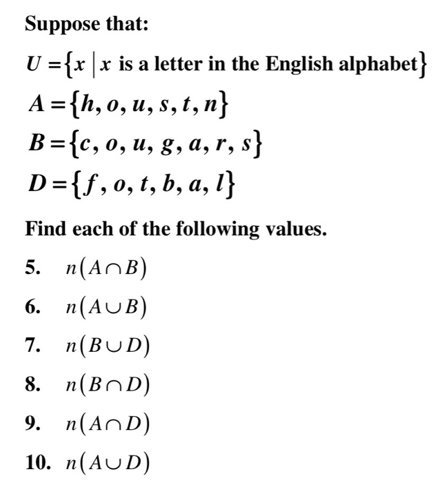 Suppose That U X X Is A Letter In The English Chegg Com