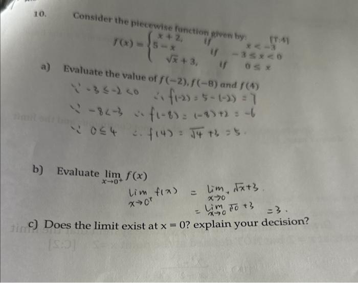 Solved a) Evaluate the value of f(−2),f(−8) and f(4) | Chegg.com