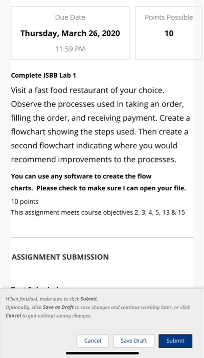 Solved Due Date Points Possible Thursday, March 26, 2020 10 | Chegg.com