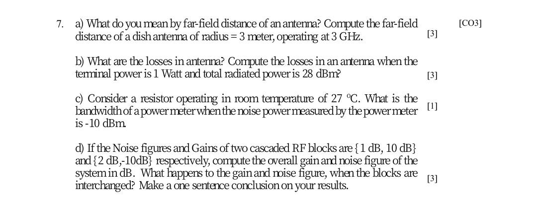 Solved CO3 7. a What do you mean by far field distance of