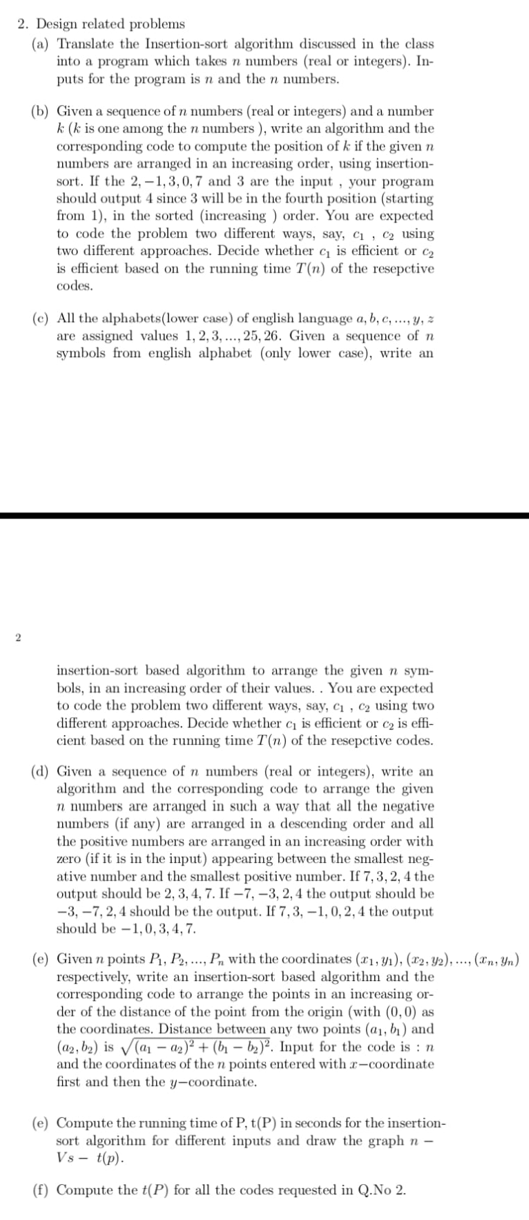 Solved Design related problems. give the answers in C | Chegg.com