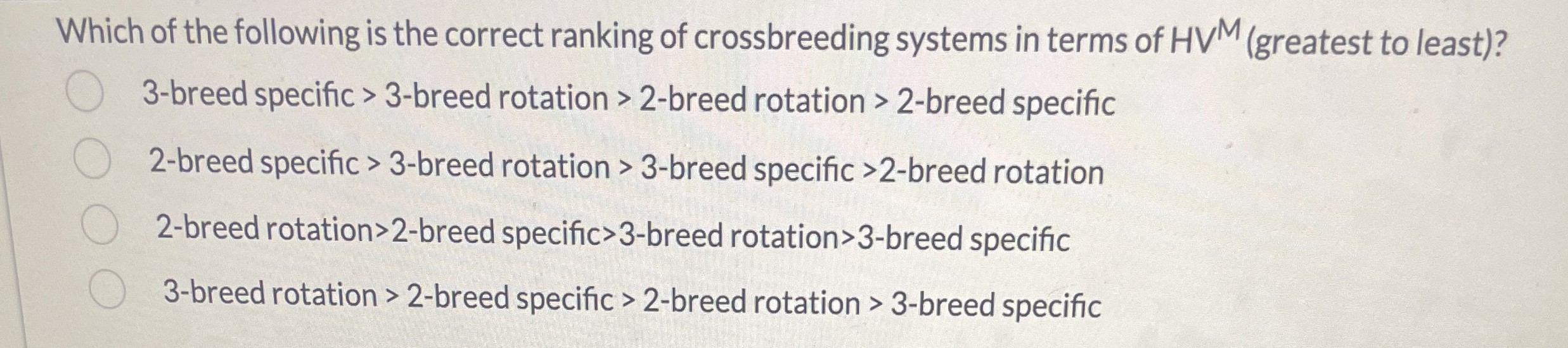 Solved Which of the following is the correct ranking of | Chegg.com