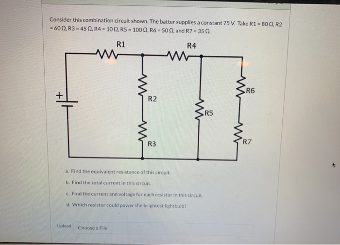 Solved Consider This Combination Circuit Shown. The Batter | Chegg.com