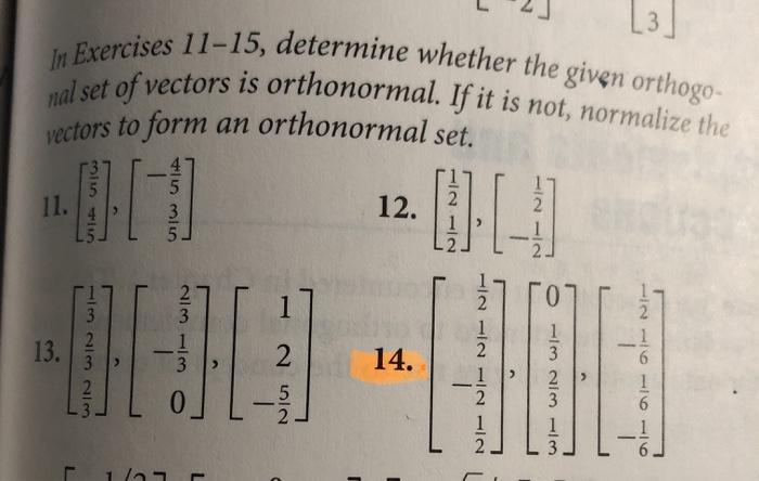 Solved In Exercises 11-15, determine whether the given | Chegg.com
