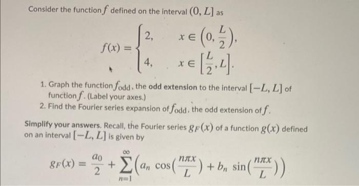 Solved Consider the function f defined on the interval (0, | Chegg.com