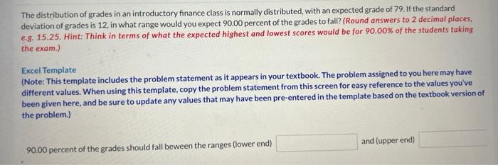 Solved The distribution of grades in an introductory finance | Chegg.com