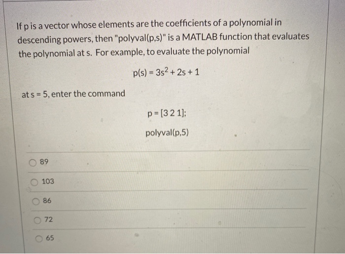 Pis Calculus Problem Example Solved If pis a vector whose elements are the coefficients | Chegg.com