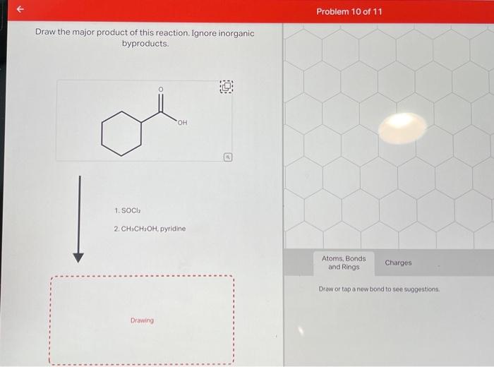 Solved Problem 1 of 11 Draw the major product of this | Chegg.com