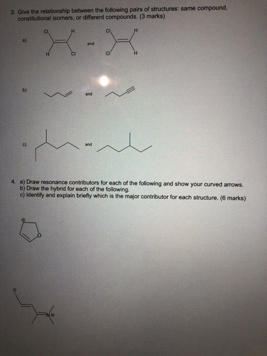 Solved 3. Give the relationship between the following pairs | Chegg.com