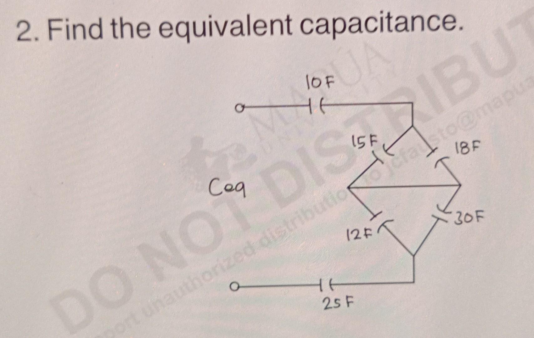 Solved 2. Find The Equivalent Capacitance. | Chegg.com