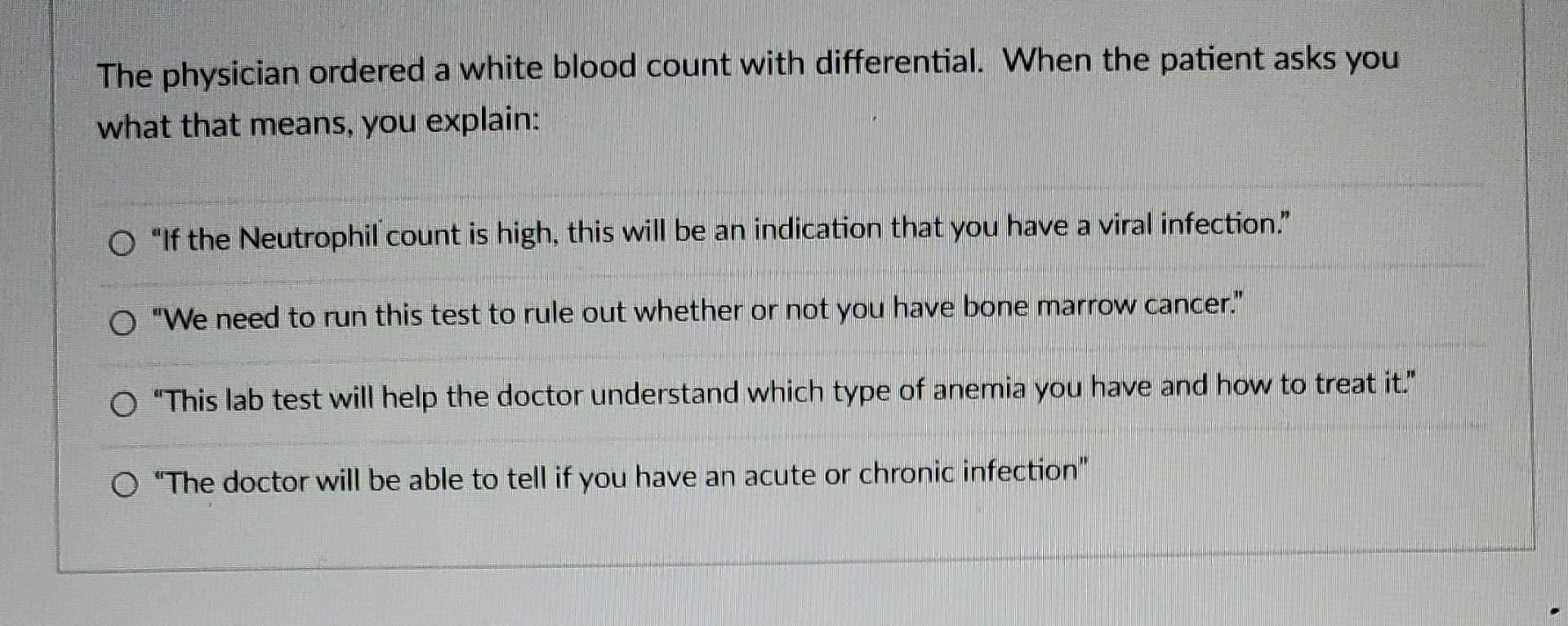 Solved The client is undergoing a diagnostic workup for | Chegg.com