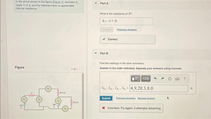 Solved Part A In the circuit shown in the figure (Figure 1), | Chegg.com
