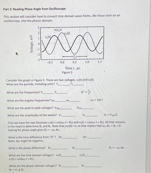 Part 3 Reading Phase Angle from Oscilloscope This