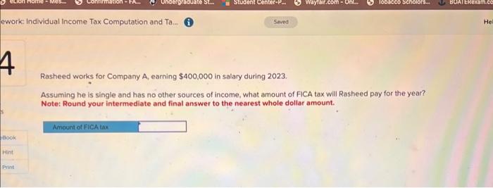 Solved ework: Individual Income Tax Computation and Ta... ( | Chegg.com