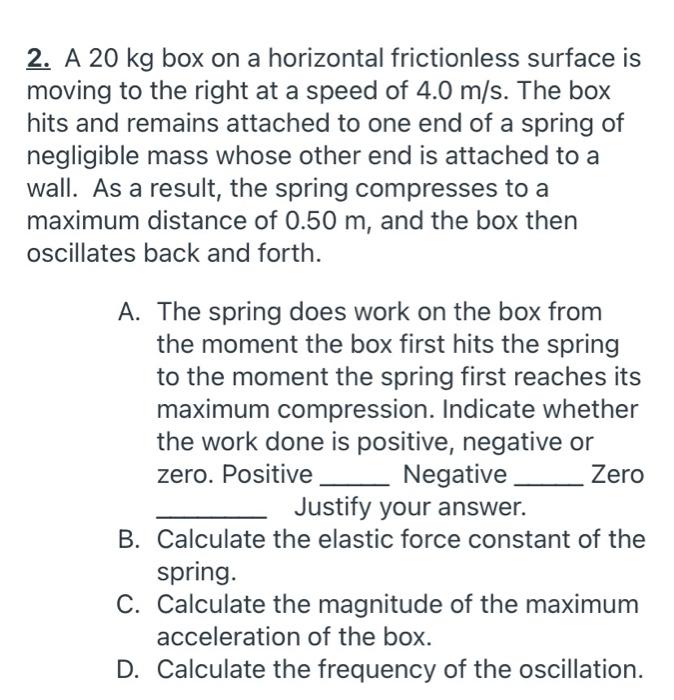 Solved 1. In an experiment to determine the spring constant | Chegg.com