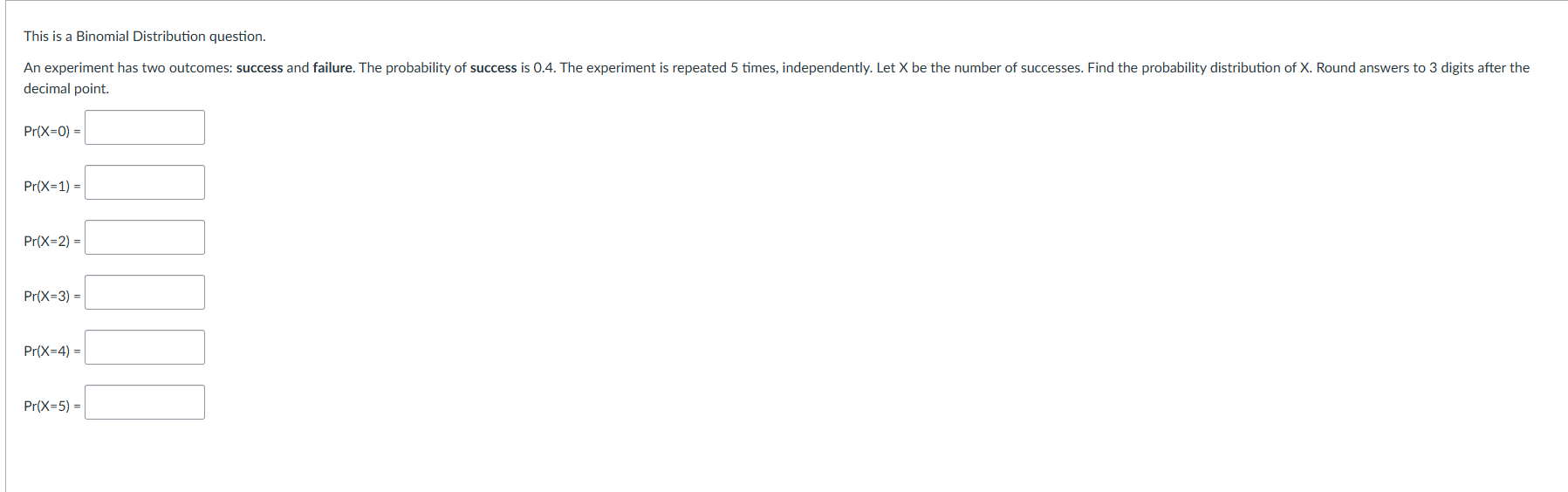 Solved This is ﻿a Binomial Distribution question. decimal | Chegg.com