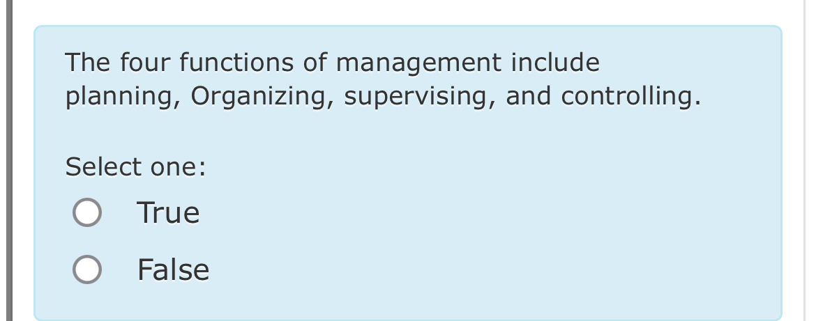 Solved The four functions of management include planning, | Chegg.com