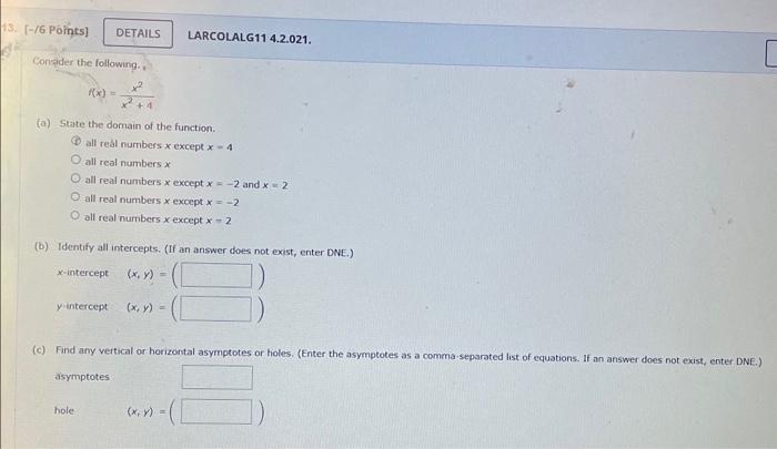 Solved Consider The Following F X X2 4x2 A State The