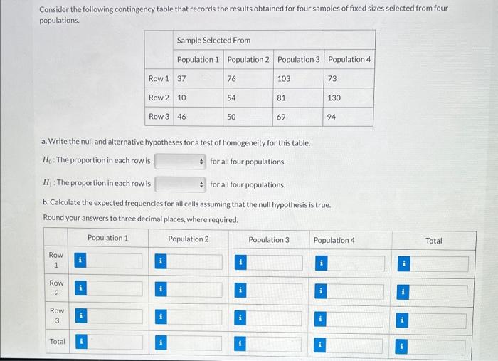 Solved Consider the following contingency table that records | Chegg.com