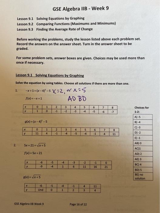 Solved Solve The Equation By Using Tables Complete The T Chegg Com