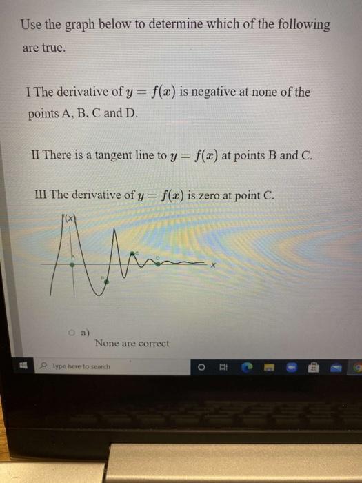Solved Use the graph below to determine which of the | Chegg.com