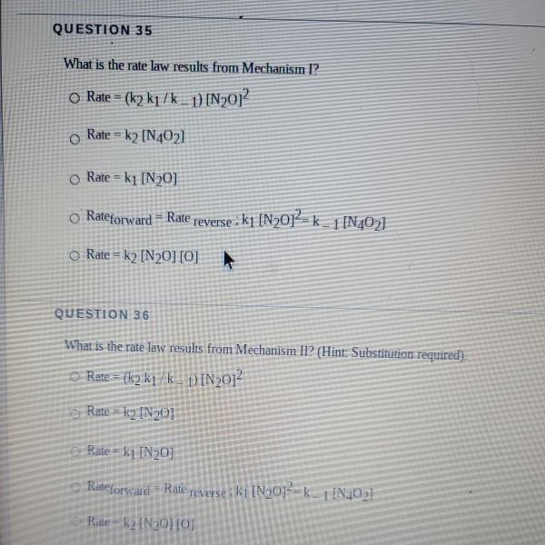 Solved QUESTION 32 The Two Mechanisms Below Study The Same | Chegg.com