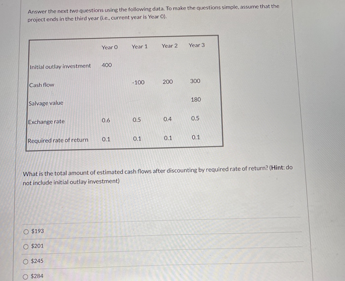Solved Answer the next two questions using the following | Chegg.com
