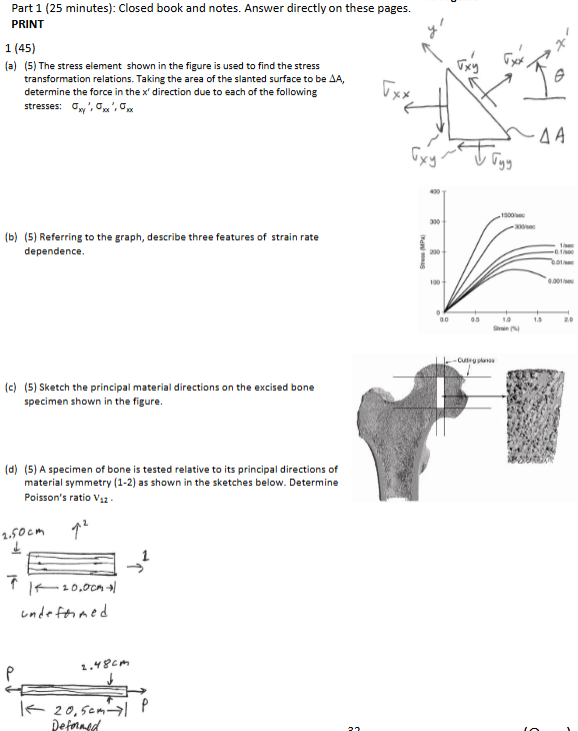Solved (a) ﻿The stress element shown in ﻿the figure is ﻿used | Chegg.com