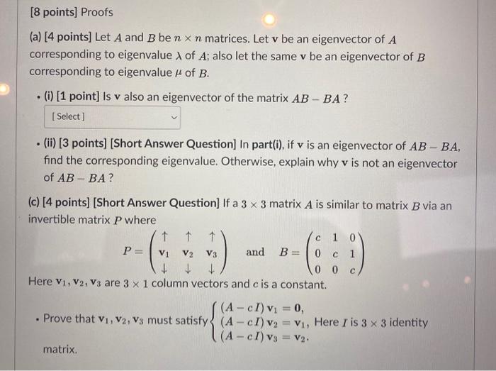 Solved [8 Points) Proofs (a) [4 Points) Let A And B Ben X N | Chegg.com