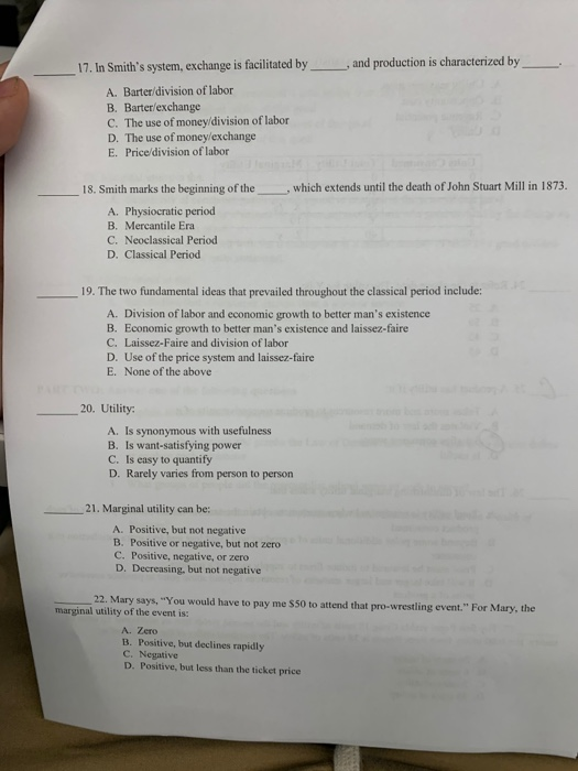 Smith System Answer Key Solved and production is characterized by 17. In Smith's | Chegg.com