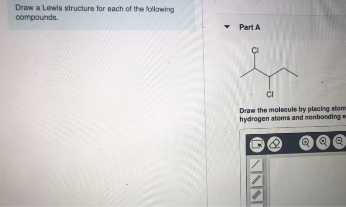 Solved Draw a Lewis structure for each of the following | Chegg.com