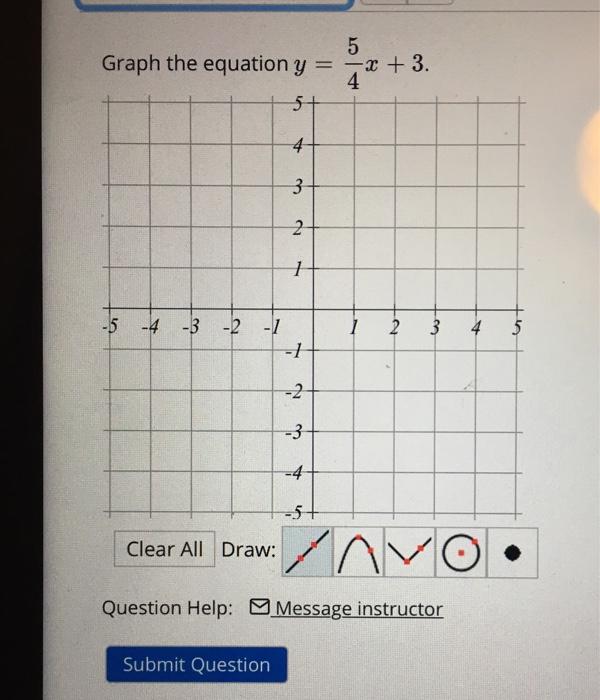 Solved 5 Graph The Equation Y X 3 4 5 4 3 2 1 1 5 4 Chegg Com