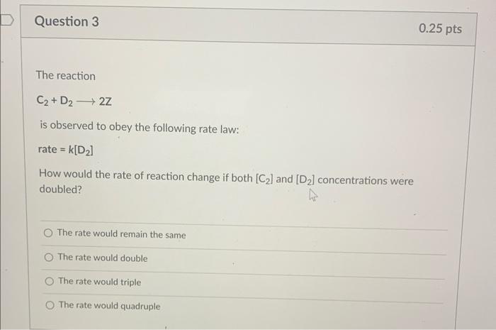 Solved The Orders Of Reaction Are A= B= Overall = In The | Chegg.com