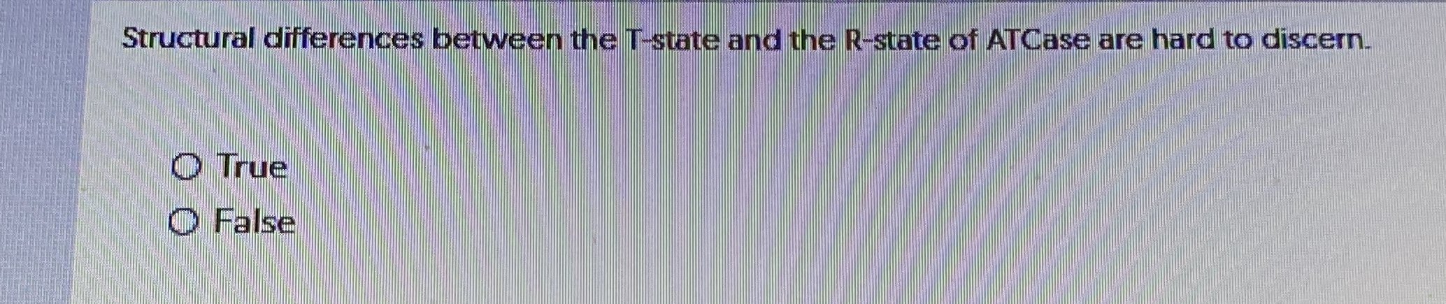 Solved Structural differences between the T-state and the | Chegg.com