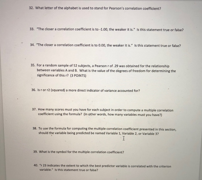 Solved 32 What Letter Of The Alphabet Is Used To Stand F Chegg Com