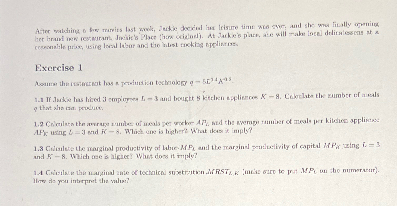 Solved After watching a few movies last week, Jackie decided | Chegg.com