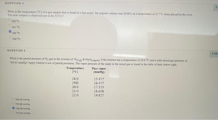 Solved What is the temperature (∘C) of a gas sample that is | Chegg.com