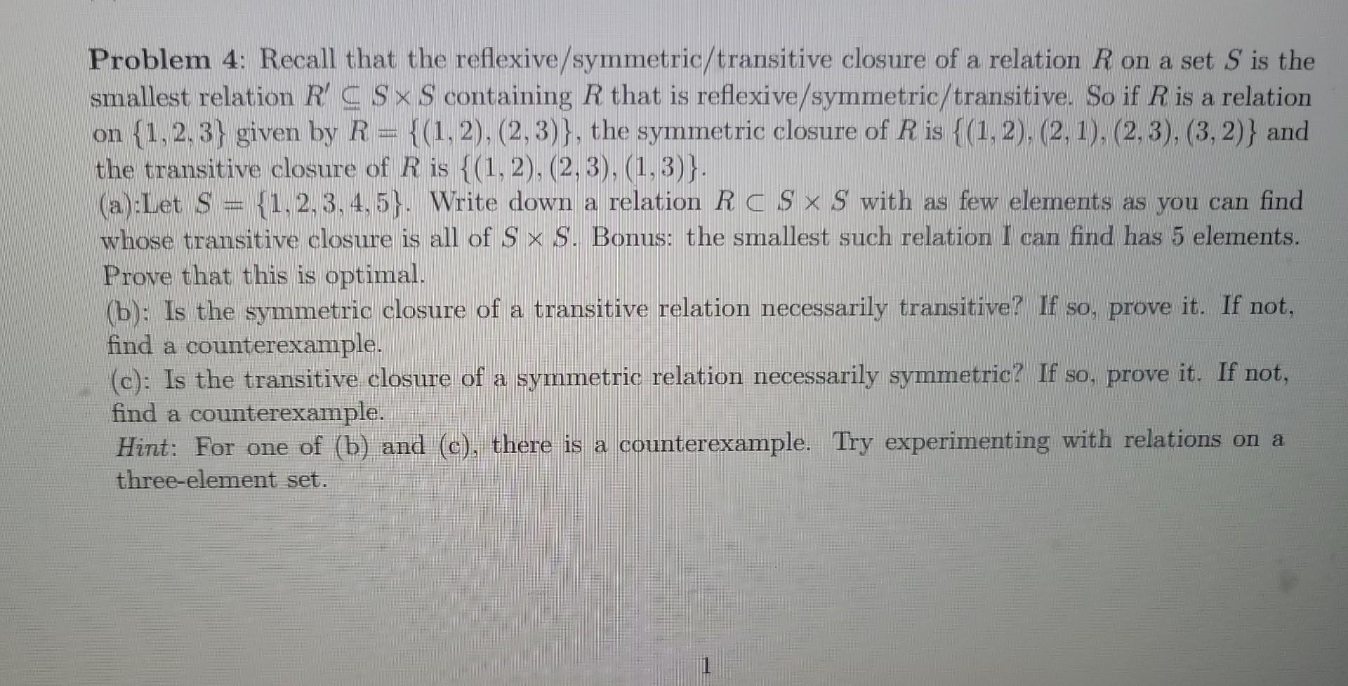Solved Problem 4: Recall that the | Chegg.com