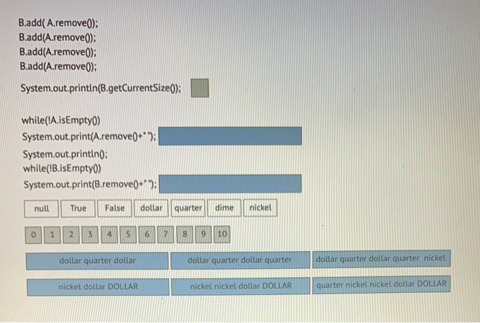 Solved Baginterface A = new LinkedBag (); Baginterface B = | Chegg.com
