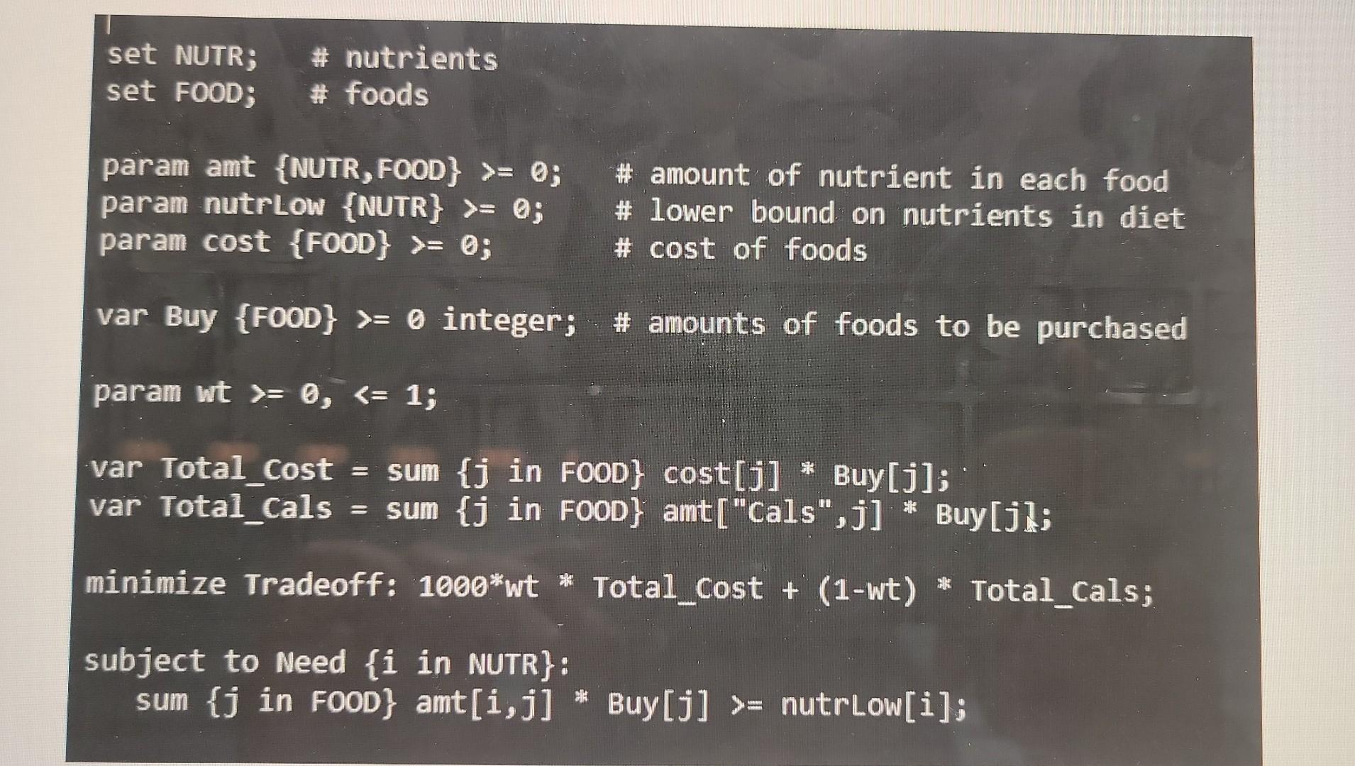 Readings: AMPL: A Modeling Language for Mathematical | Chegg.com