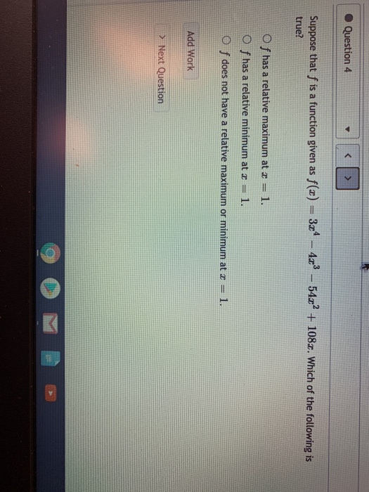 Solved Question 4 A Suppose that f is a function given as | Chegg.com