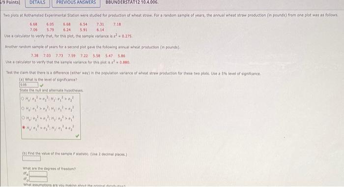 Solved 5/9 Points) DETAILS PREVIOUS ANSWERS BBUNDERSTAT12 | Chegg.com