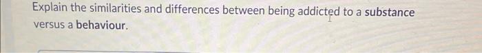 Explain the similarities and differences between | Chegg.com