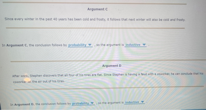 Solved Consider The Following Arguments Each Argument Is Chegg Com