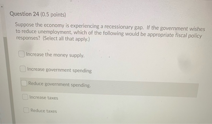 Solved (Figure: Inflationary And Recessionary Gaps) In Panel | Chegg.com