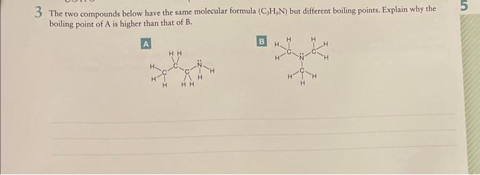 Solved The two compounds below have the same molecular | Chegg.com