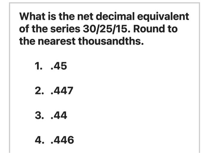 Solved What is the net decimal equivalent of the series | Chegg.com