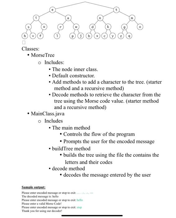 Solved please answer in java and also a test class to test | Chegg.com